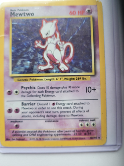 Pokemon Card Mewtwo - 10/102 - Holo Rare - 1999-2000 Wizards Base Set - Image 4