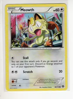 MEOWTH STEAM SIEGE SET POKEMON CARD 88/114 LP - Image 1