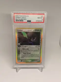 PSA 8 NM-MT 2005 Pokemon EX Delta Species #2 Crobat Holo RARE Vintage Card - Image 3