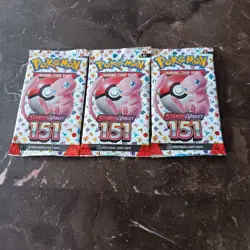 Pokemon Scarlet & Violet 151 Booster Packs Lot of 3 English Mew 10 Cards Each - Image 1