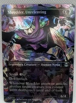 Shredder Unrelenting Borderless 210 Teenage Mutant Ninja Turtles Foil Borderl... - Image 1