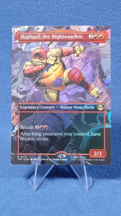 Raphael, the Nightwatcher Teenage Mutant Ninja Turtles Rare Foil Borderless NM - Image 1