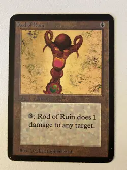 Magic the Gathering MTG Alpha ROD OF RUIN LP (Beta Bob) - Image 1