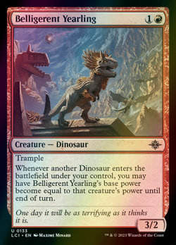 MTG Belligerent Yearling Foil ** The Lost Caverns of Ixalan ** English (NM) - Image 1