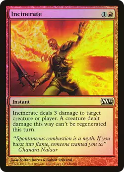 MTG FOIL Incinerate - Magic 2012 #146 - Image 1
