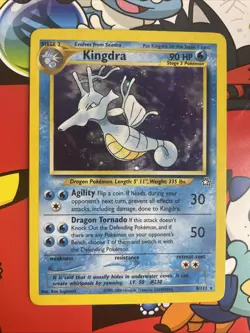 Kingdra 8/111 Holo Rare Pokemon TCG: Neo Genesis Unlimited Holo - LP - Image 1
