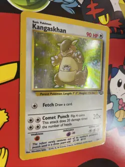Pokemon TCG Kangaskhan Jungle Holo Card 5/64 Unlimited Rare, LP/MP Condition - Image 2