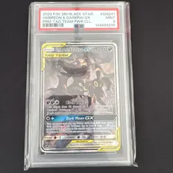 Pokemon Umbreon & Darkrai GX Tag Team Powers Coll. Full Art Promo SM241 PSA 9 - Image 1