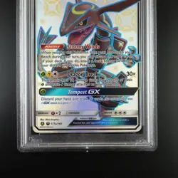 PSA 9 Rayquaza GX 177a Pokemon Hidden Fates Promo Full Art Holo Card - Image 3