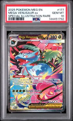 Pokemon Mega Venusaur ex 177/132 Mega Evolution Special Illustration Rare PSA 10 - Image 1