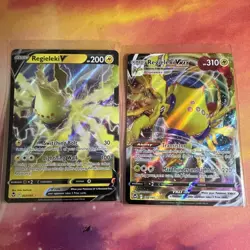 Holo Regieleki VMAX 058/195 & REGIELKI V 057/195 Silver Tempest Pokemon TCG - Image 1