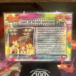 1999 Topps Pokemon the 1st Movie Silver Foil Sandpaper Black Logo Raised List - Image 2