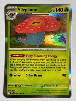 Pokemon TCG MEW Scarlet & Violet 045/165 Vileplume Holo Rare - Image 1