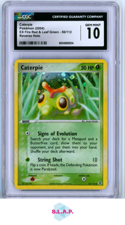 CATERPIE EX FIRE RED & LEAF GREEN REVERSE HOLO 56/112 POKEMON CGC 10 - Image 1