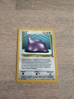 Pokemon Fossil Unlimited Holo - Ditto 3/62 - LP++ - Image 1