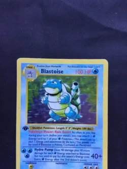 Pokemon Cards: Base Set 1st Edition Rare Holo: Blastoise 2/102 - Image 2