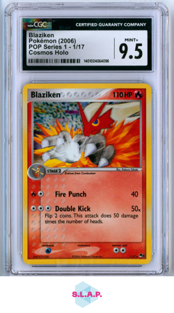 BLAZIKEN POP SERIES 1 EX LEGEND MAKER 3-PACK BLIST COSMO HOLO 1/17 POKEMON CGC 9 - Image 1