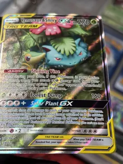 Pokemon Venusaur & Snivy GX TAG TEAM Promo Holo SM229 HP 270 Basic Card - Image 5
