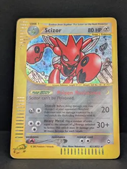 Scizor H21/H32 Aquapolis Holo Ultra Rare Pokemon TCG Nintendo e-reader MP+ - Image 3