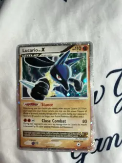 Pokemon Lucario LV.X DP12 Diamond & Pearl Promo Holo 110 HP Level Up Nintendo - Image 1