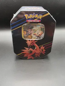 Pokemon TCG Crown Zenith Tin Galarian Zapdos Factory Sealed - Image 1