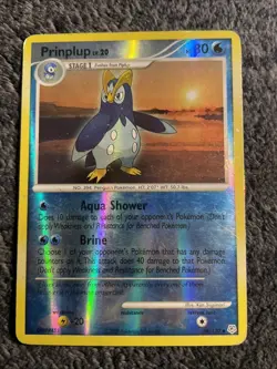 Pokemon Prinplup 58/130 Diamond & Pearl Reverse Holo HP - Image 1