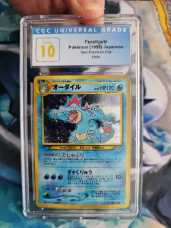 Pokemon Japanese Neo Premium File Feraligatr No. 160 CGC Pristine 10 - Image 3