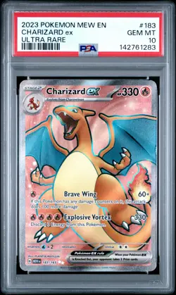 2023 POKEMON MEW EN-151 ULTRA RARE #183 CHARIZARD EX PSA 10 - Image 1