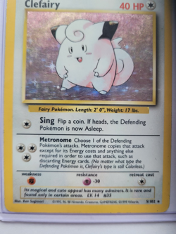 Pokemon TCG Clefairy Base Set 5/102 Holo Unlimited Holo Rare - Image 4