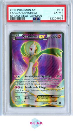 FA/GUARDEVOIR EX STEAM SIEGE-GERMAN POKEMON XY STEAM SIEGE 2016 111 PSA 6 - Image 1