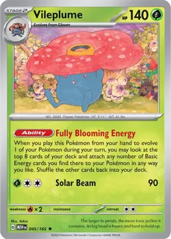 Pokemon TCG - Vileplume 045/165 Sv: Scarlet & Violet 151 Holo - Image 1