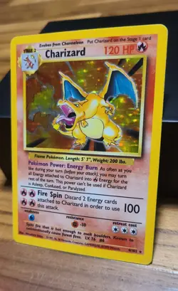 Charizard 4/102 Base Set Rare Holo Ungraded Raw 1999 Pokemon - Image 3
