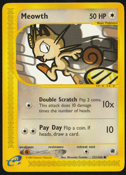 Meowth 121/165 - Pokemon TCG Expedition Base Set - Image 1