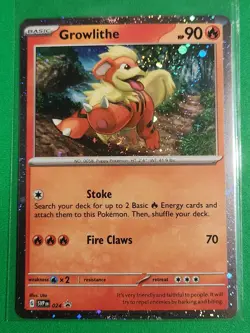 Pokemon TCG Scarlet & Violet Black Star Promo Growlithe #24 Cosmos Promo - Image 1