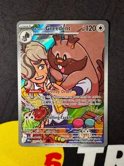 Arven's Greedent Illustration Rare Pokemon SV10: Destined Rivals 205/182 NMOpens - Image 1