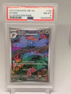 PSA 8 NM-MT 2023 Pokemon Scarlet & Violet - Obsidian Flames #198 Gloom IR - Image 2
