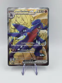 Pokemon TCG Cynthia's Garchomp EX 215/182, NM-Ultra Rare, Destined Rivals - Image 1