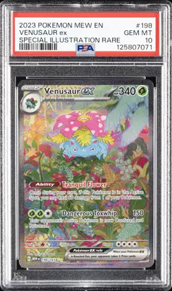 2023 POKEMON MEW EN-151 SPECIAL ILLUSTRATION RARE #198 VENUSAUR EX PSA 10 - Image 1