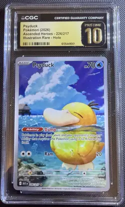 Pokemon TCG Psyduck Ascended Heroes CGC Pristine 10 - Image 1