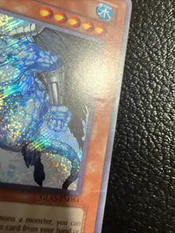Yugioh Dragon Ice GLAS-EN084 1st Edition Secret Rare HP Heavily Played DMG - Image 3