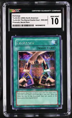 2002 Yu-GI-Oh! Eternal Duelist Soul Promo Exchange EDS-001 CGC 10 GEM MINT! - Image 1