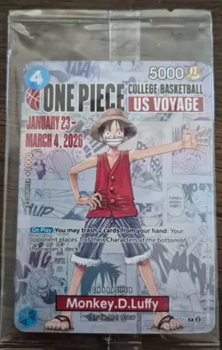 Monkey.D.Luffy (055) (College Basketball US Voyage) P-055 One Piece Promotion... - Image 1