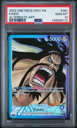 Kaido Alt Art Leader Pre-Errata PSA 10 - One Piece Romance Dawn OP01-061 English - Image 1