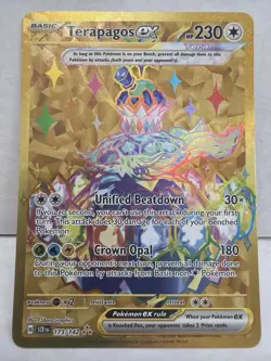 Pokemon Terapagos EX 173/142 Hyper Rare Full Art Holo Sv07: Stellar Crown 230 HP - Image 1
