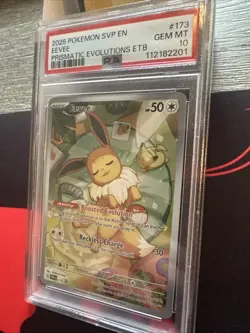 2025 POKEMON SVP EN SV BLACK STAR PROMO 173 EEVEE PRISMATIC EVOLUTION ETB PSA 10 - Image 2