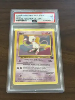Vintage MEW POKEMON 2000 BLACK STAR PROMO CARD #8 - PSA - Image 1