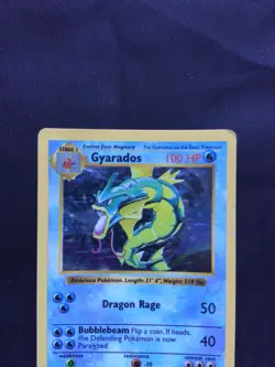 Pokemon Cards: Base Set Shadowless Rare Holo: Gyarados 6/102 - Image 2