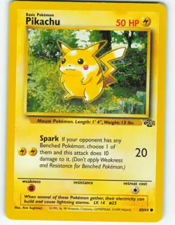 Pikachu - 60/64 Jungle Set - Pokemon TCG - 1999 - Image 1