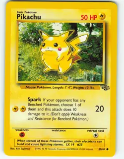 Pikachu - 60/64 Jungle Set - Pokemon TCG - 1999 - Image 1