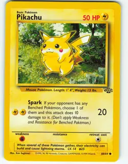 Pikachu - 60/64 Jungle Set - Pokemon TCG - 1999 - Image 1